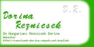 dorina reznicsek business card